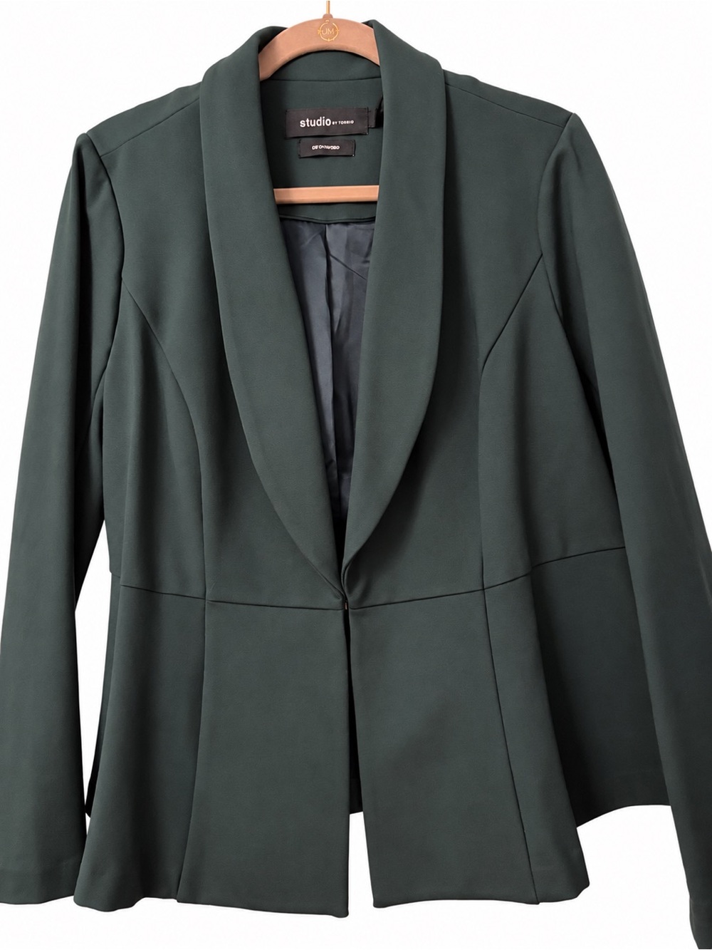 Torrid Dark Green Shawl Collar Blazer